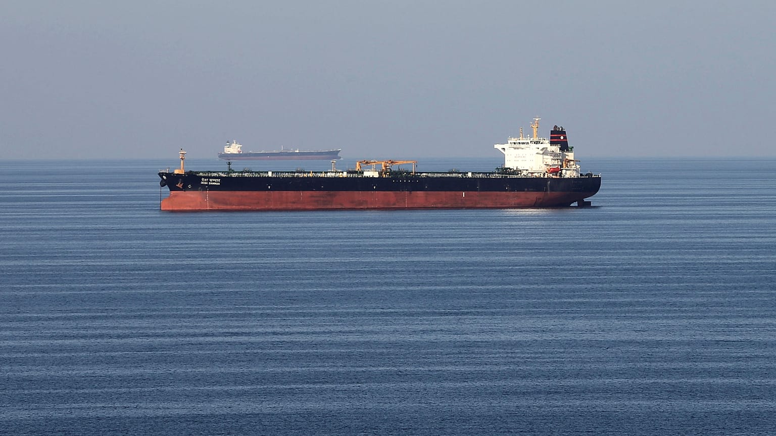 Oil tankers pass through the Strait of Hormuz, December 21, 2018.
