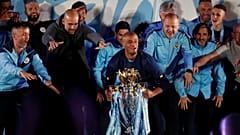 El Machester City celebra la conquista de la Premier League