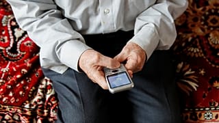 A man with a mobile phone