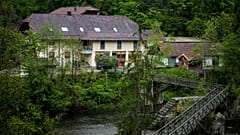 The hotel in Germany where three of the bodies were found.