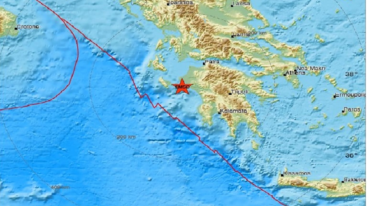 Σεισμική δραστηριότητα στην Πελοπόννησο