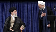 علی خامنه‌ای و حسن روحانی در مراسم تنفیذ حکم ریاست جمهوری، ۱۲ مرداد ۱۳۹۶