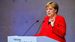 Angela Merkel addresses the 10th Petersburg Climate Dialogue