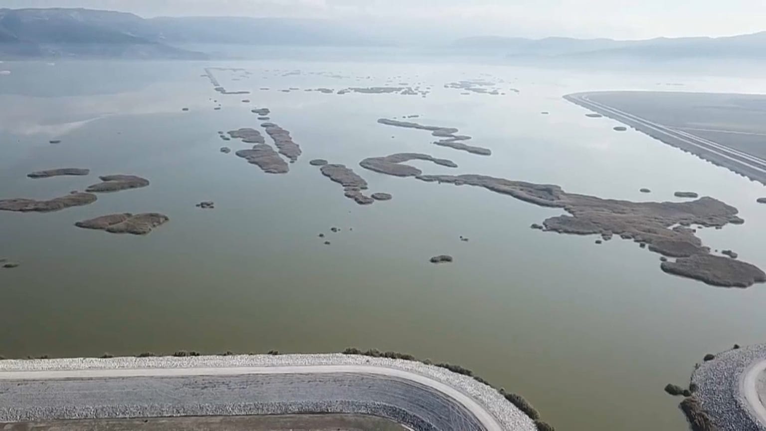 Il lago Karla, in Tessaglia, Grecia
