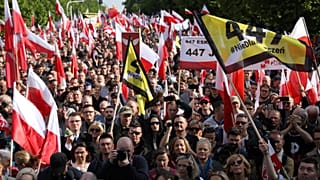  People take part in far right protest in Warsaw