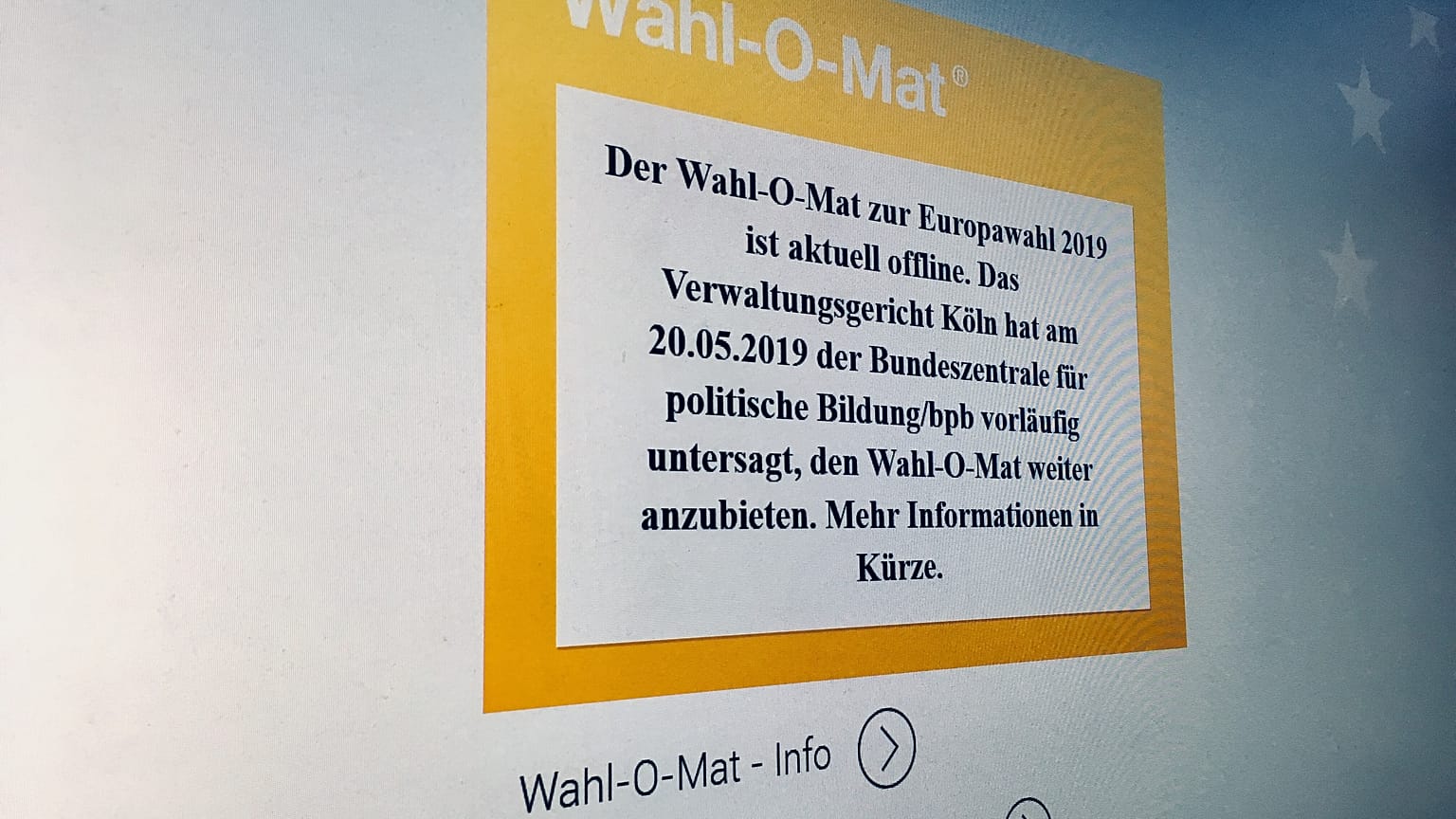 Der Wahl-O-Mat war am Dienstag nicht erreichbar
