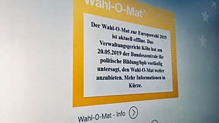 Der Wahl-O-Mat war am Dienstag nicht erreichbar