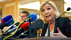 Marine Le Pen during a news conference in Milan, Italy May 18, 2019