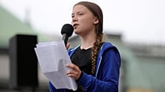Swedish activist Greta Thunberg addresses climate march in Copenhagen