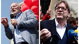 Ultimi comizi per il liberale Verhofstadt e il socialdemocratico Timmermans