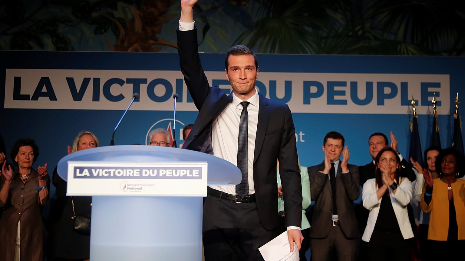 Jordan Bardellam, the top candidate for Le Pen's National Rally party