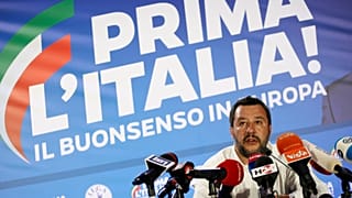 Milano, 26.5.2019. La conferenza stampa di Matteo Salvini post-elezioni.