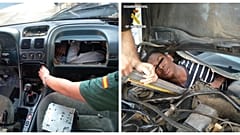 Melilla, la Guardia Civil trova migranti nascosti nel cruscotto dell'auto