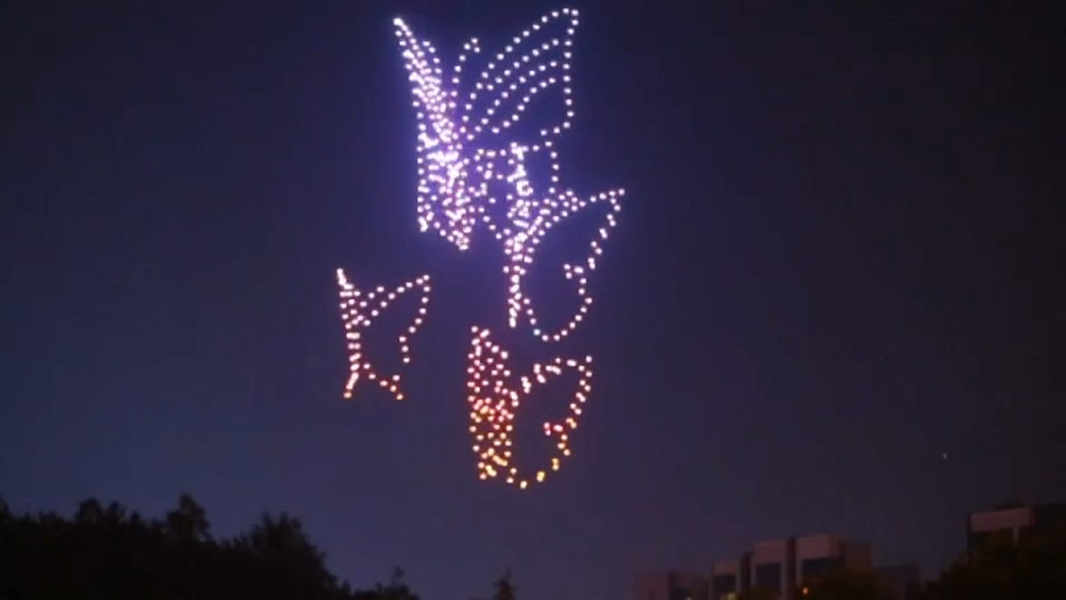 The light show is part of the China International Big Data Industry Expo 