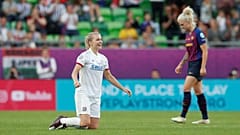 Ada Hegerberg après la victoire de l'OL en finale de la Ligue des champions