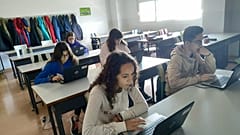 The student detectives at work