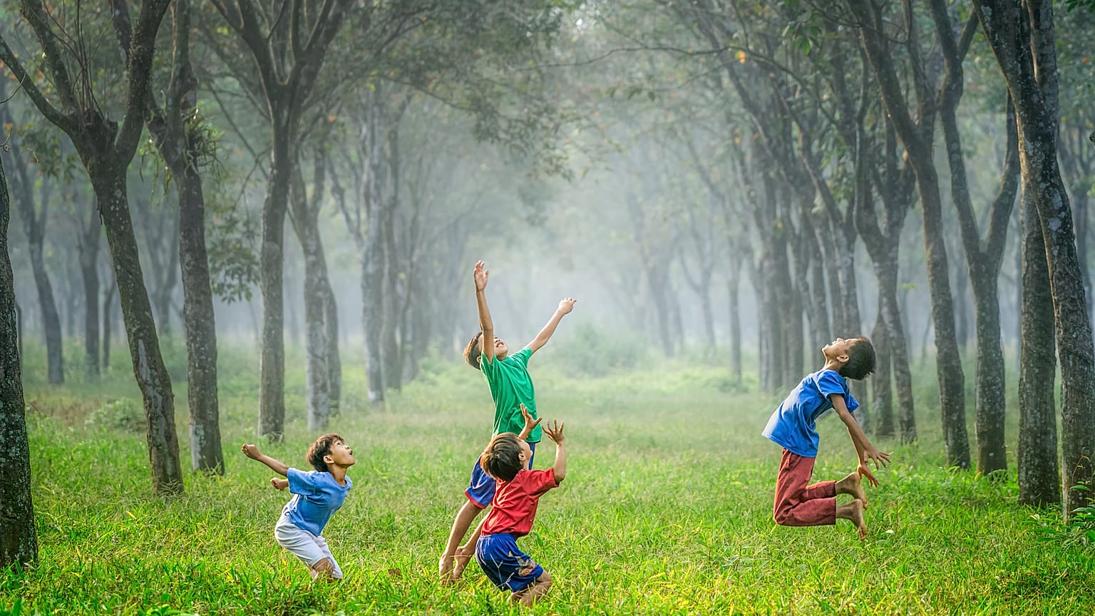 Children playing outside