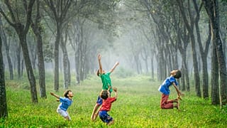 Children playing outside