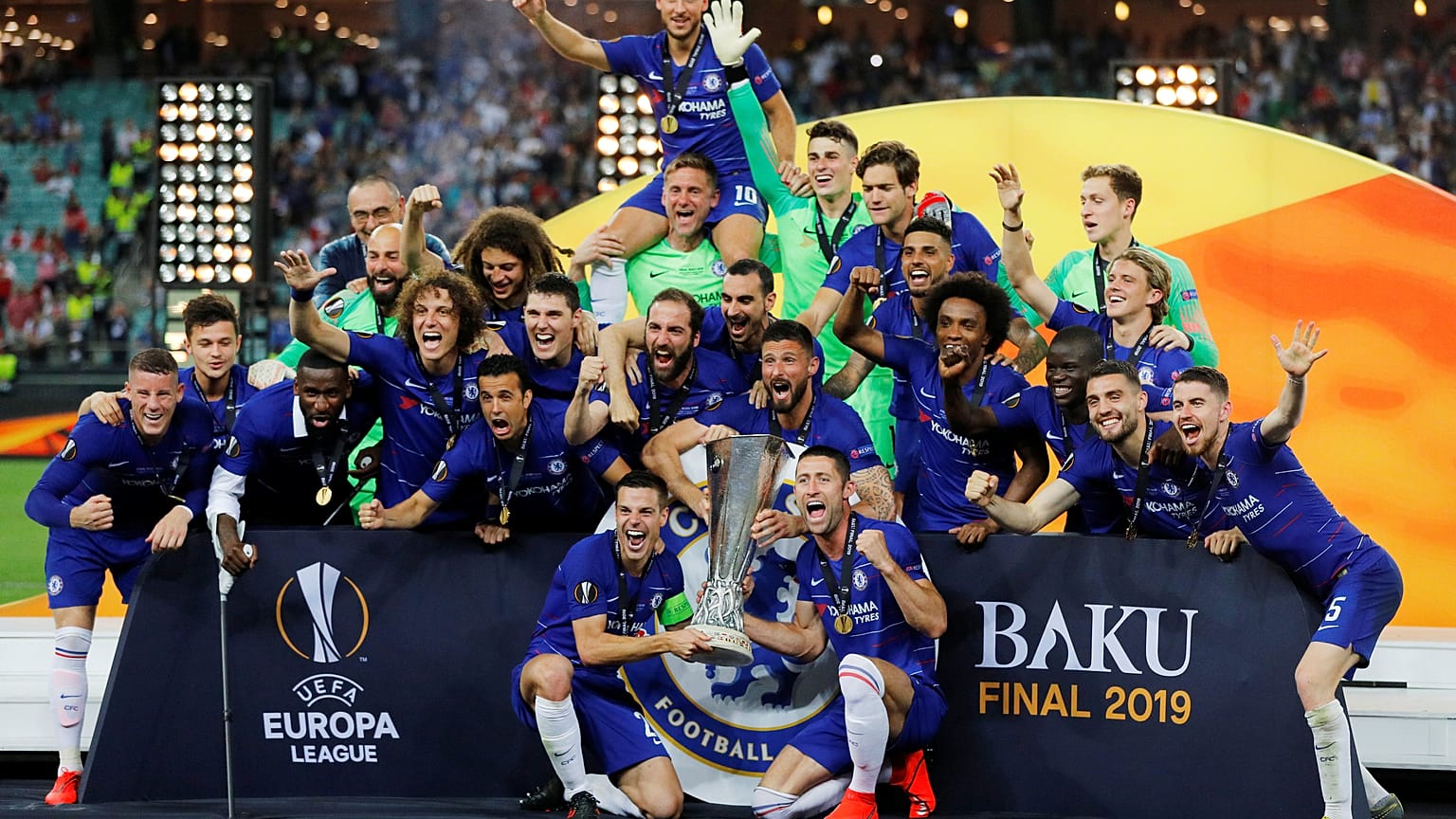 تشيلسي يتوج بلقب الدوري الأوروبي على حساب أرسنال بأربعة أهداف مقابل واحد