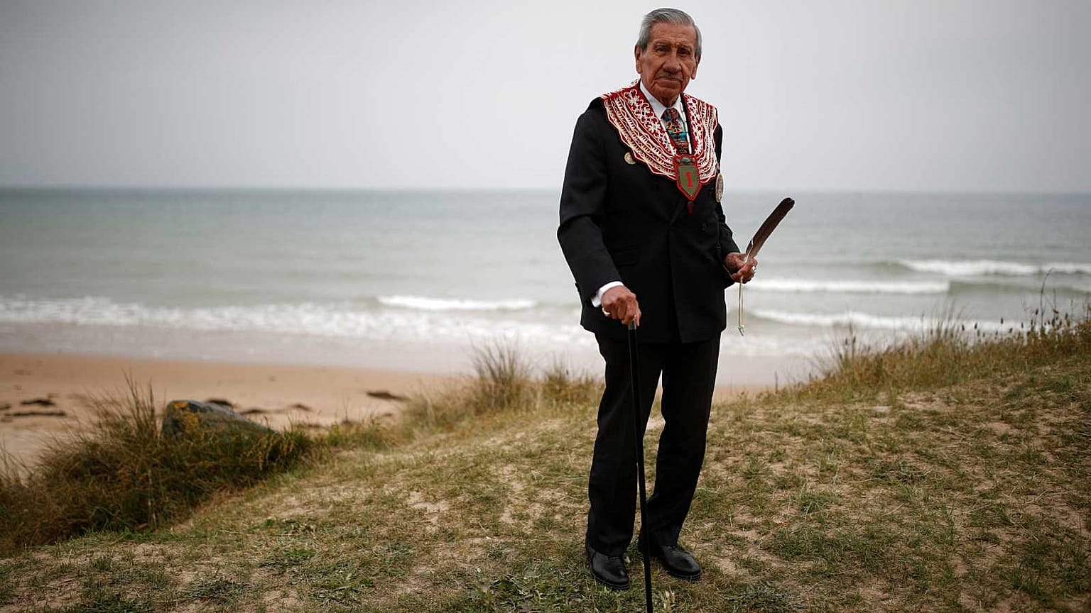 Charles Norman Shay à Saint-Laurent-sur-Mer (F), le 18 mai 2019