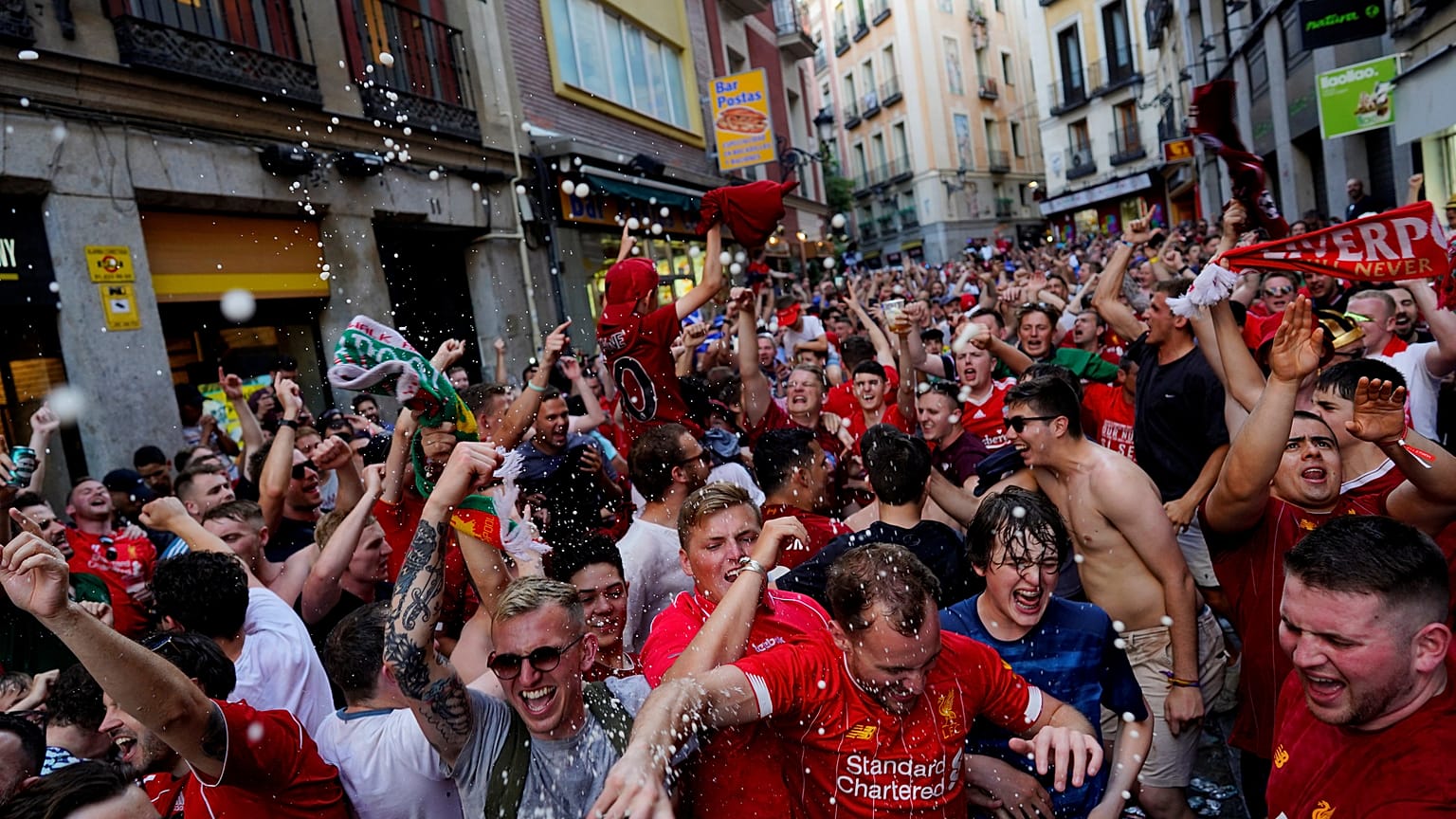 Champions League final fans have been arriving in Madrid for days.