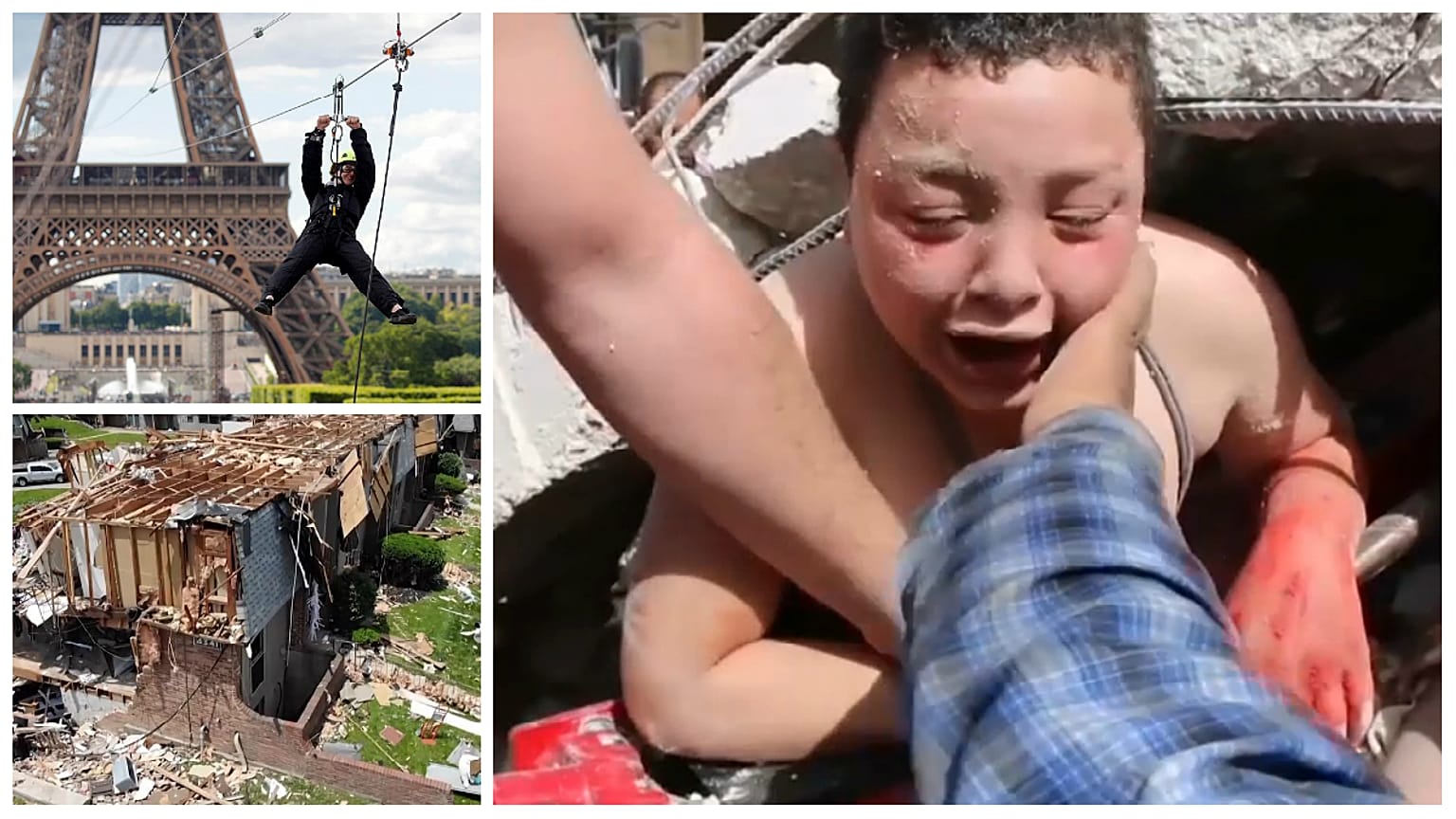 ویدئوهای بدون شرح هفته؛ از گردباد در آمریکا تا نجات کودک سوری از زیر آوار