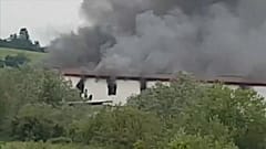 حريق في مخيم للمهاجرين