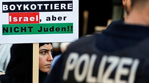 Pro-Palestinian protesters gather for annual Quds Day in Berlin