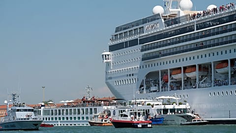 Cruise ship collides with Venice tourist boat, injuring four people