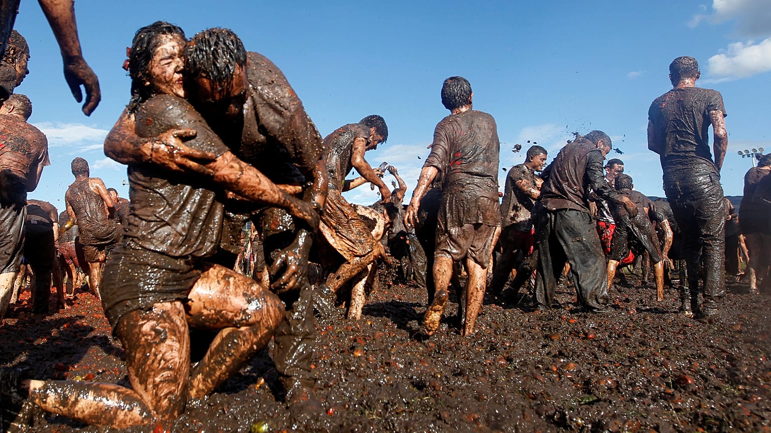 Colombia celebra su "tomatina" anual en Sutamarchán