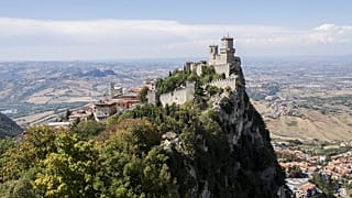 The small Republic of San Marino, situated on the Italian peninsula.