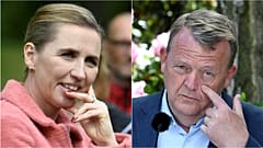 Social democrat leader Mette Frederiksen and PM Lars Loekke Rasmussen
