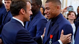 Watch: Macron gives prestigious Legion of Honour order to French football team