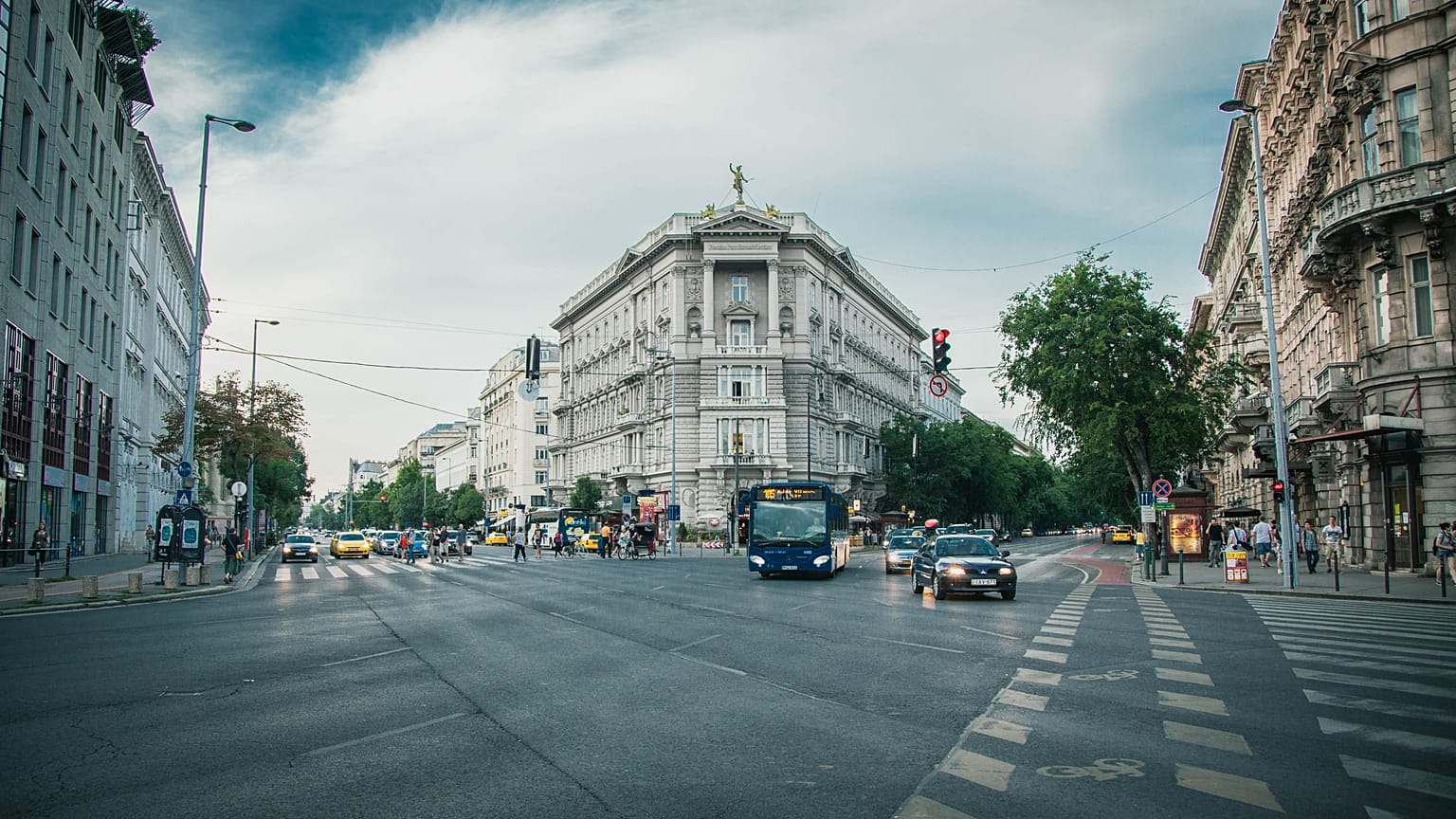 Urban city-scape in Hungary, Europe