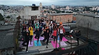The three-hour class aims to reduce the stress of living in Capao Redondo