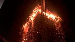 Fire breaks out at high-rise building in Warsaw