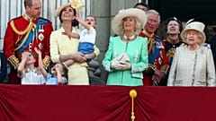 Britain's royal family during Trooping the Colour in London, Britain June 8, 2019. 