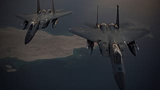 Aviones estadounidenses F-15C Eagles en el Golfo Pérsico