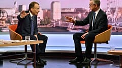 Britain's Environment Secretary Michael Gove appears on the BBC 