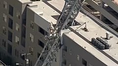 Dallas: Sturm lässt Kran in Wohnblock stürzen