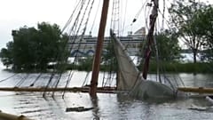 19th century wooden ship sunk costing €1.5 million in restoration sinks in River Elbe collision 