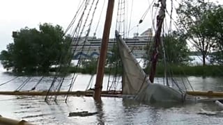 19th century wooden ship sunk costing €1.5 million in restoration sinks in River Elbe collision 