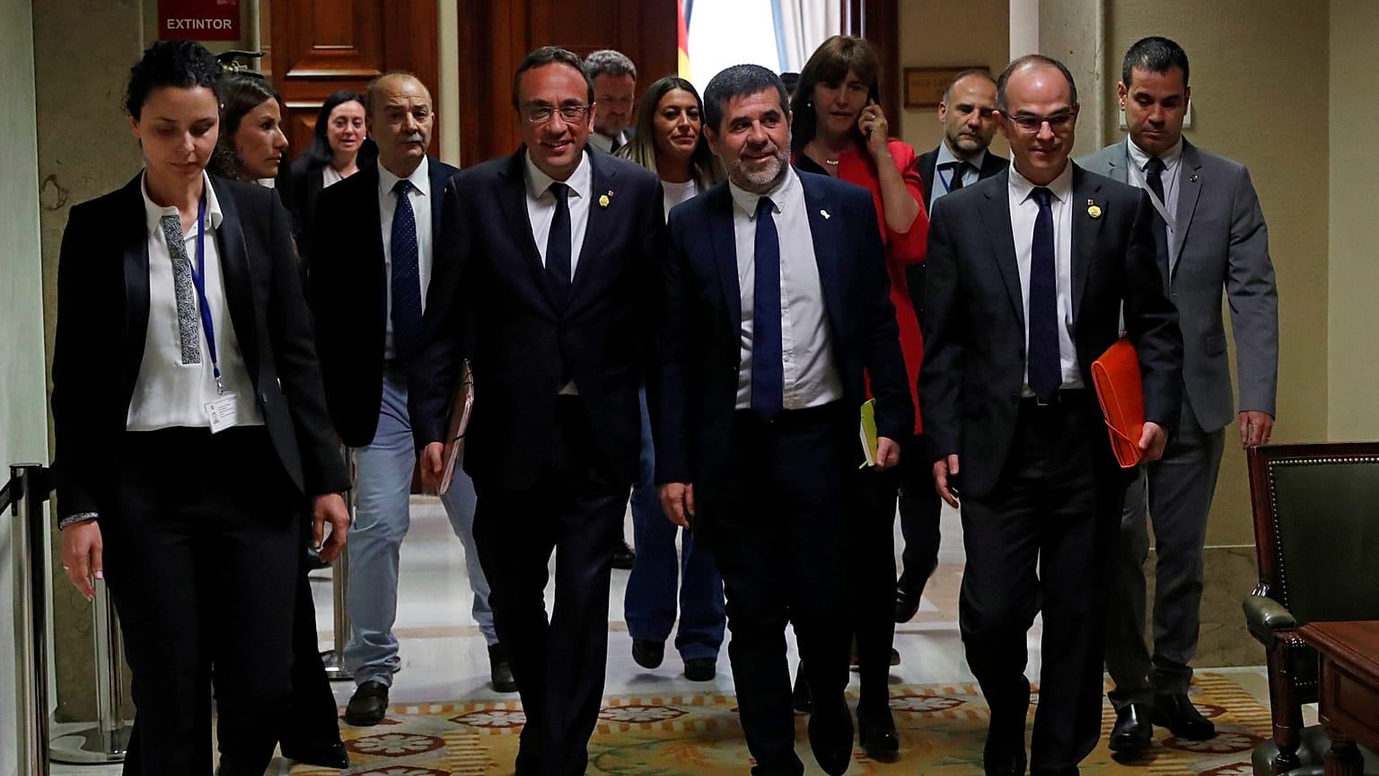 Some of the Catalonian leaders in the Spanish Parliament