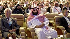 محمد بن سلمان مع المدير العام لصندوق النقد الدولي في مؤتمر الاستثمار. أكتوبر/2017