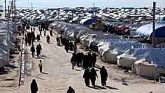 The al-Hol displacement camp in Hasaka governorate, Syria, April 1, 2019