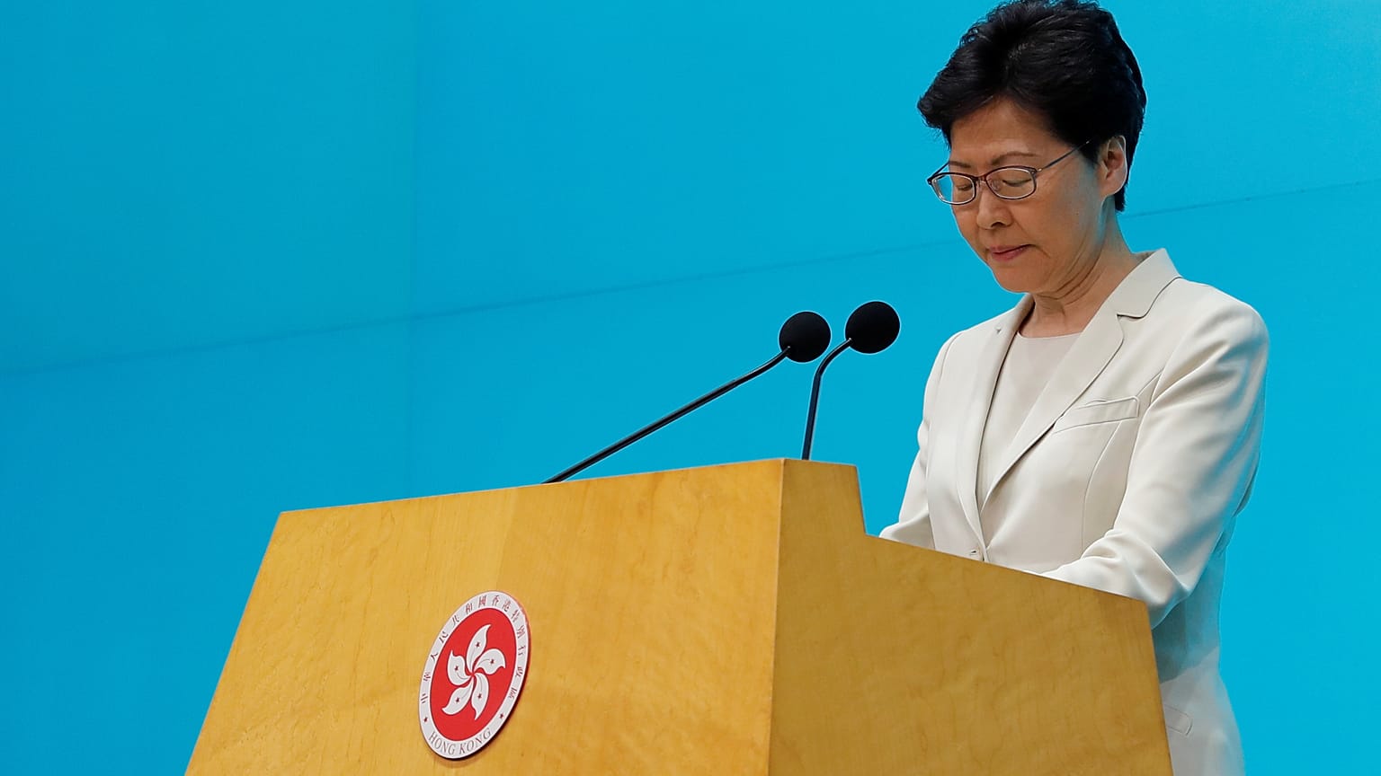 Carrie Lam has faced down mass protests in Hong Kong