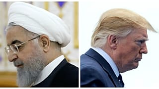 الرئيس الأمريكي دونالد ترامب والرئيس الإيراني حسن روحاني