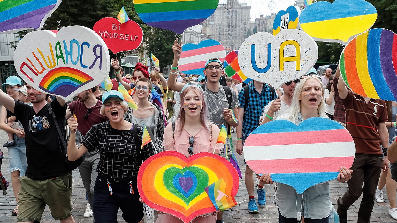 Un momento de la colorida marcha