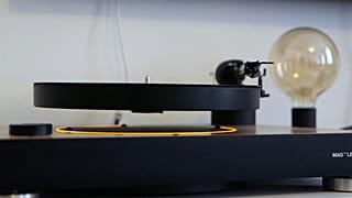 The designer says the lack of motor makes for a crisper, clearer sound