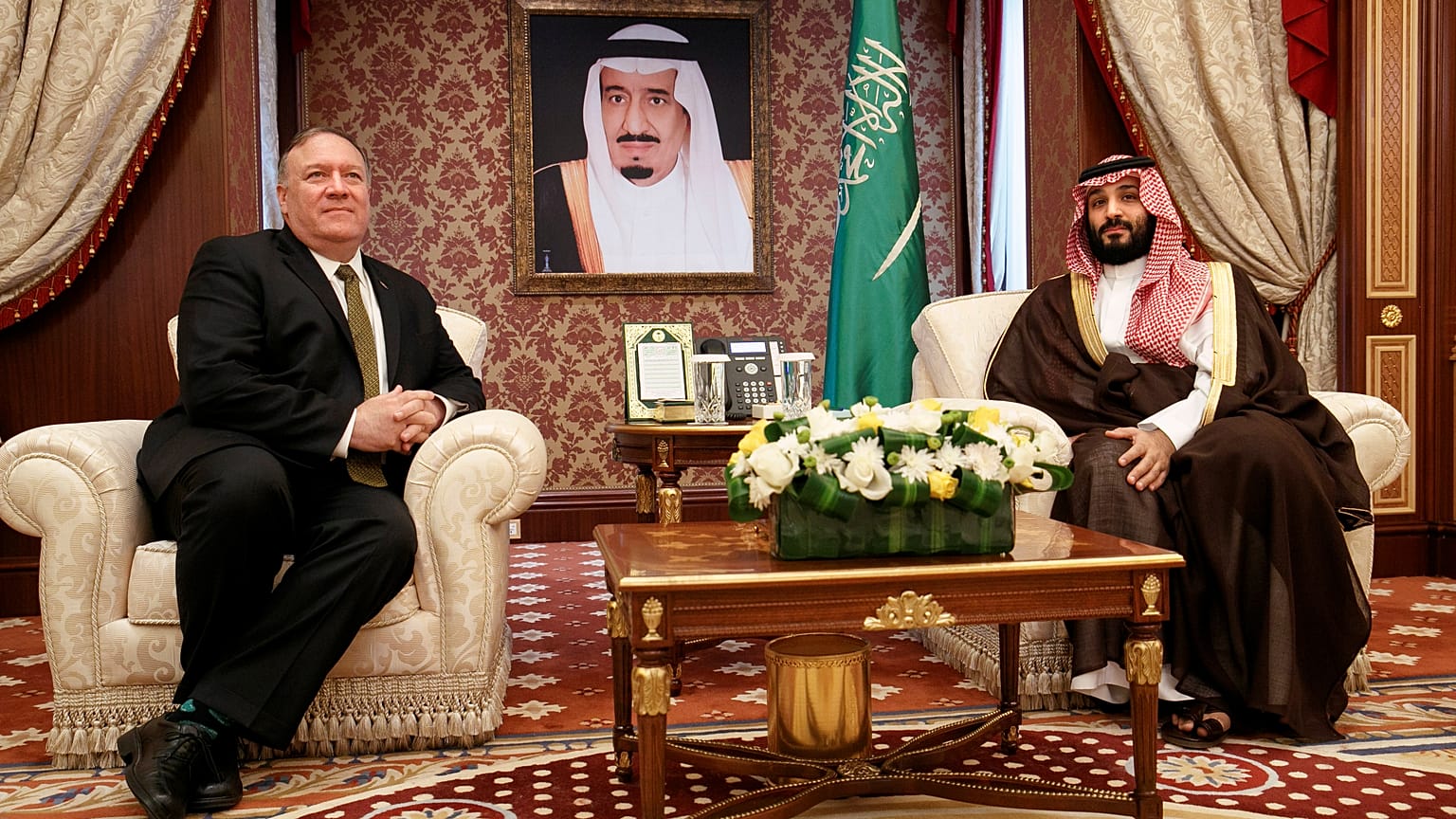 وزير الخارجية الأمريكي مايك بومبيو وولي العهد السعودي محمد بن سلمان 